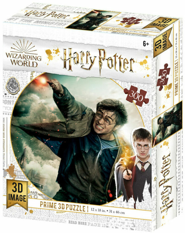Puzzle Lenticulaire 300 pièces Prime 3D Harry Potter : Harry combat baguette [46x31cm]