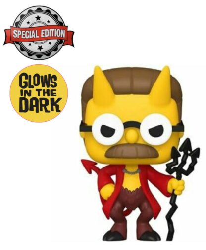 Figurine Funko POP! [Exclusive] The Simpsons : Devil Flanders (Luminiscent dans le noir) [1029]