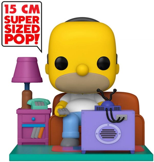 Figurine Funko Super POP! [Deluxe] The Simpsons : Homer regardant la TV [909] (18cm)
