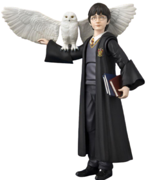 Figurine articulée Harry Potter : Harry avec Hedwige [Nombreux accessoires inclus]