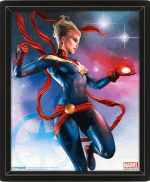 Poster 3D lenticulaire Marvel : Captain Marvel [30x25cm]