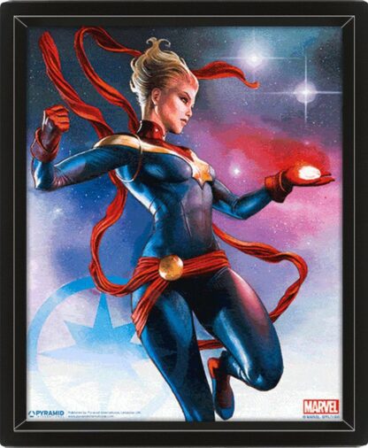 Poster 3D lenticulaire Marvel : Captain Marvel [30x25cm]