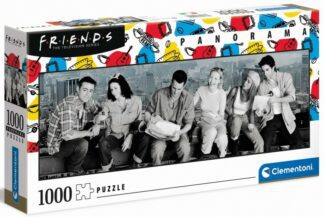 Puzzle 1000 pièces Clementoni Friends : Panorama des personnages [98x33cm]