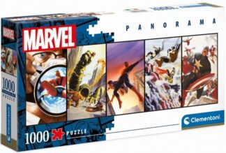 Puzzle 1000 pièces Clementoni Marvel : Panorama des personnages [98x33cm]