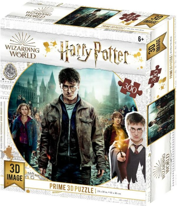 Puzzle Lenticulaire 300 pièces Prime 3D Harry Potter : Harry, Ron &Hermione [61x46cm]