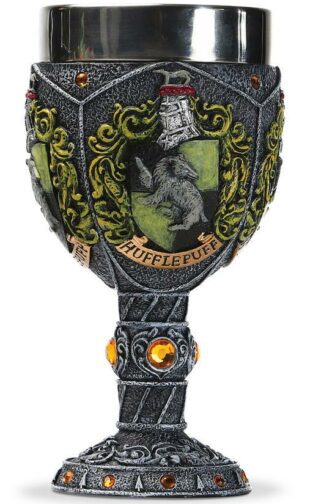 Coupe décorative en résine Enesco Harry Potter : Blason de la maison Poufsouffle [18cm]