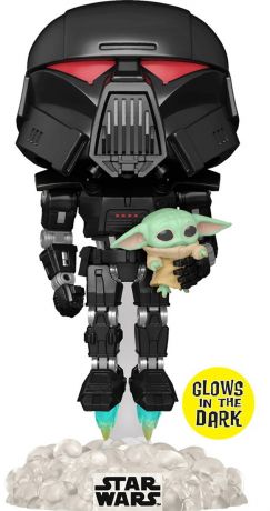 Figurine Funko POP! [Exclusive] Star Wars : Dark Trooper with Child (luminiscent) [488]