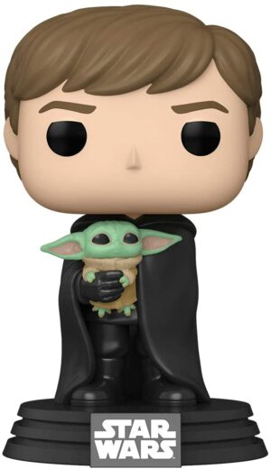 Figurine Funko POP! Star Wars : Luke Skywalker avec l’Enfant [482]