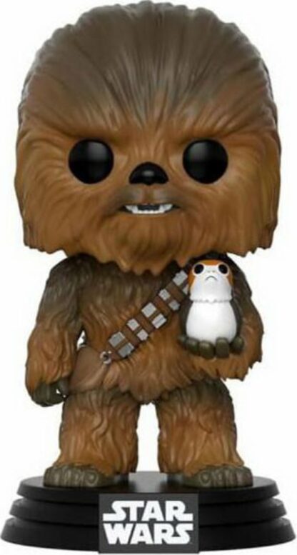Figurine Funko POP! Star Wars : Chewbacca avec Porg [195]