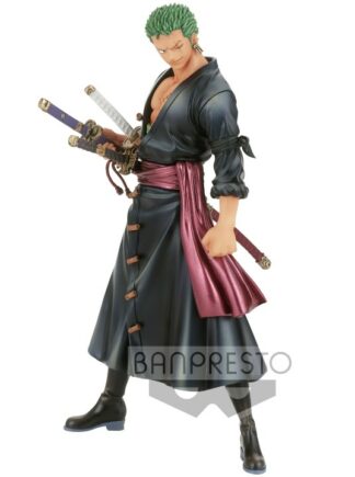 Figurine Banpresto One Piece DXF The Grandline Series : Roronoa Zoro faisant un clin d'oeil (Wanokuni vol.1) [18cm]