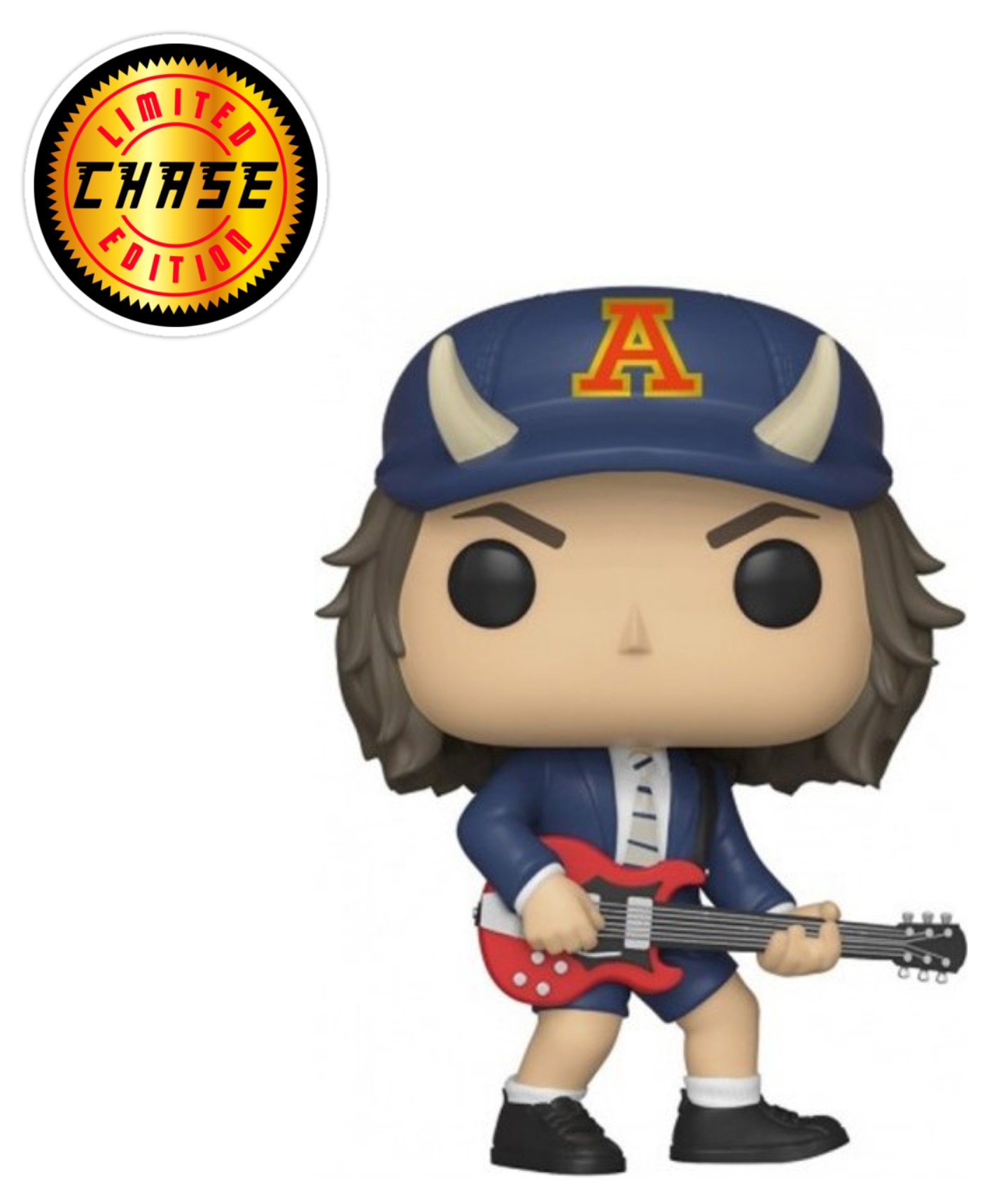 Figurine Funko POP! [Exclusive Chase] AC/DC : Angus Young [91] utilisant sa guitare