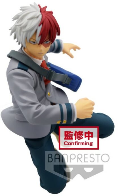 Figurine Banpresto My Hero Academia : Shoto Todoroki en mouvement, dans sa tenue du lycée Yuei (15cm)