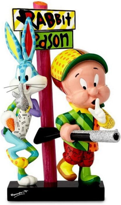 Figurine Looney Tunes by Britto : Elmer & Bugs Bunny [23 cm]