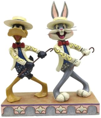 Figurine Looney Tunes by Jim Shore : Bugs Bunny et Daffy Duck [18 cm]