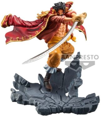 Figurine Banpresto Manhood Special One Piece : G.D.Roger dans sa tenue originale, tenant un sabre pointé devant (10cm)