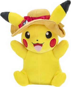Peluche Jazwares Pokemon : Pikachu chapeau d’été [20 Cm]