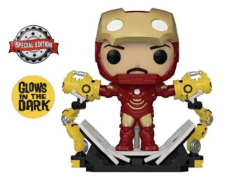 Figurine Funko POP! Megasize [Exclusive] Marvel : Iron Man MKIV avec Gantry (Luminiscent) [905]