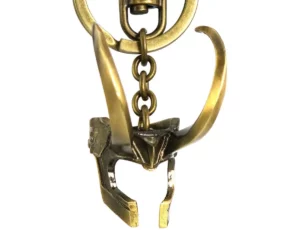 Porte-clés en métal Marvel : Casque de Loki
