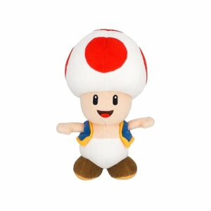 Peluche 20cm Nintendo Super Mario : Toad rouge