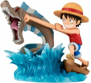 Figurine Banpresto One Piece : Luffy vs Monstre des Mers [WCF Log Stories] (7cm)