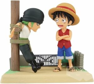 Figurine Banpresto One Piece : Luffy & Roronoa Zoro [WCF Log Stories] (7cm)