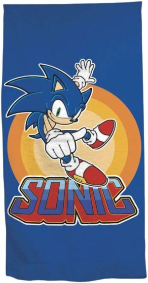Serviette de plage Microfibre Sonic : Sonic (jump) [70x140cm]