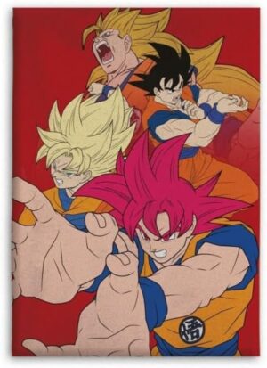 Plaid Dragon Ball Super : Goku [Matière polyester, dimension 110cm x 150cm]
