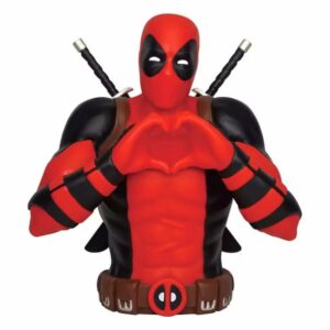 Figurine tirelire Marvel : Deadpool Cœur avec les mains [20cm]