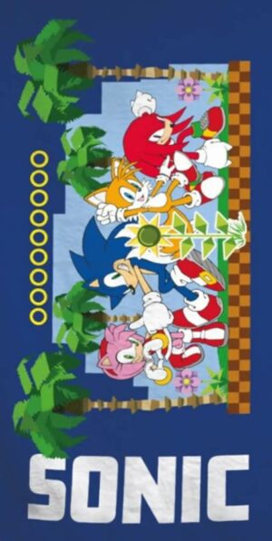 Serviette de plage Microfibre Sonic : Sonic team [70x140cm]