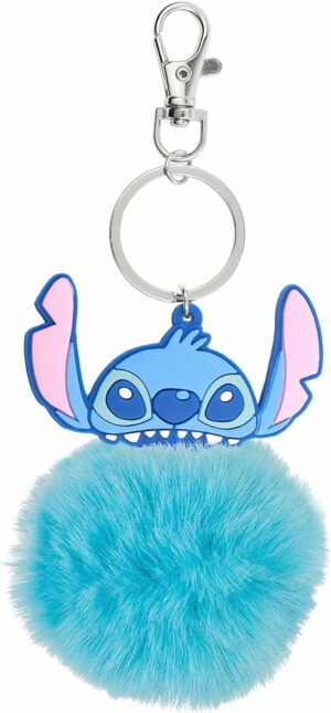 Porte-clés Disney Lilo & Stitch : Pompom bleu