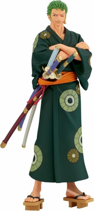 Figurine Banpresto One Piece : Wanokuni Roronoa Zoro (Yukata Ver.) [DXF Grandline] (17 cm)