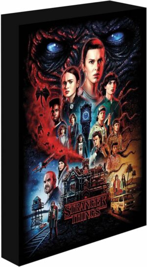 Toile Lumineuse 30x40cm Stranger Things : Vecna (fonctionne avec 3 piles AA non incluses)