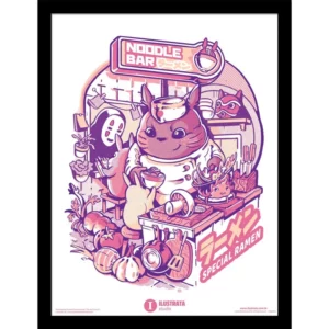 Cadre Studio Ghibli Ilustrata : Noodle Bar [45x35cm]