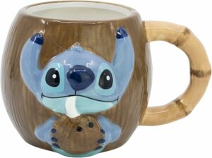 Mug 3D Disney Lilo & Stitch  : Stitch Coconut [Boite cadeau, Matériau : Céramique, contenance : 414m