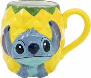 Mug 3D Disney Lilo & Stitch  : Stitch Ananas [Boite cadeau, Matériau : Céramique, contenance : 414ml