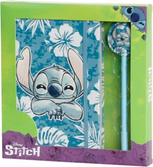 Coffret Notebook 100 pages + Stylo avec Topper Disney Lilo & stitch : Stitch Aloha