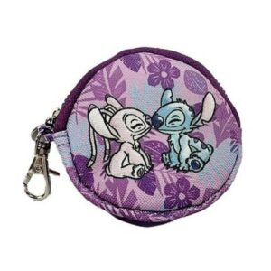 Porte monnaie” cookie”  Disney Lilo & Stitch : Design exclusif “Stitch & Angel” ( 9×2,5cm)