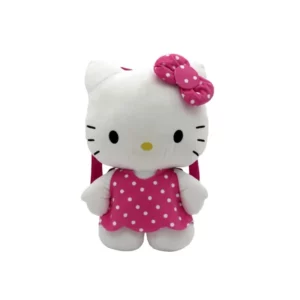 Sac à Dos Peluche Hello Kitty « Pink » [35cm, Bretelles amovibles avec mousqueton]