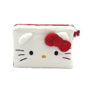 Grande trousse Peluche réversible Hello Kitty & Kuromi [23x3x19cm]