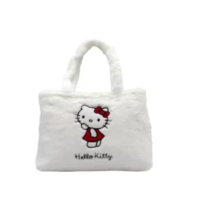 Grand sac à main fourrure Hello Kitty  [40x27x7cm]