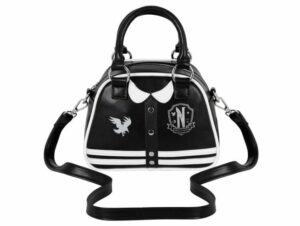 Sac à Main en Similicuir Bowling Fashion Mercredi (Wednesday) Varsity Casual 22x16cm