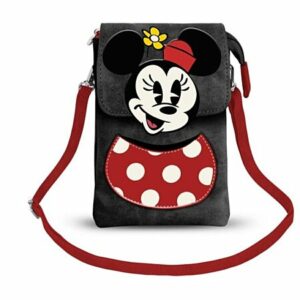 Sac pour Téléphone en Similicuir Disney  : Minnie [12cm x 20cm x 3cm]