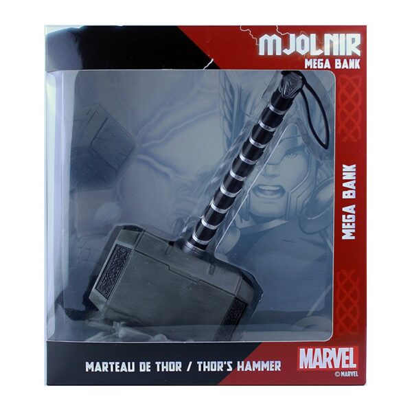 Figurine tirelire Marvel : Mjolnir (Marteau de Thor) [20cm] – Image 2