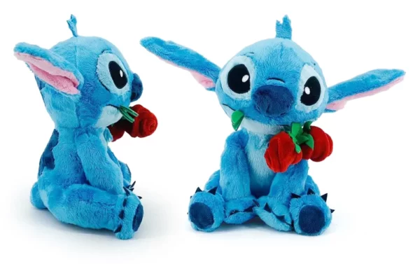 Peluche Disney Lilo & Stitch : Stitch avec rose [25 cm]