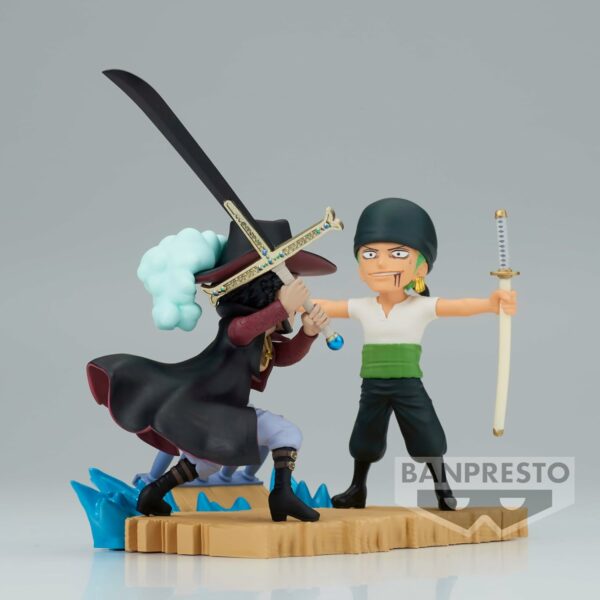 Figurine Banpresto One Piece : Roronoa Zoro VS Mihawk [WCF Log Stories] (7cm) – Image 3