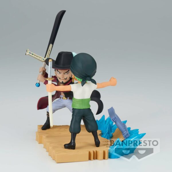 Figurine Banpresto One Piece : Roronoa Zoro VS Mihawk [WCF Log Stories] (7cm) – Image 2