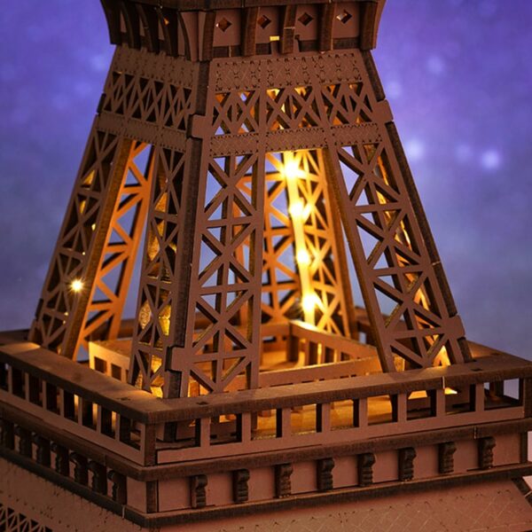 Puzzle 3D La tour eiffel de nuit avec éclairage Led Intégrée [223 pièces] – Image 3