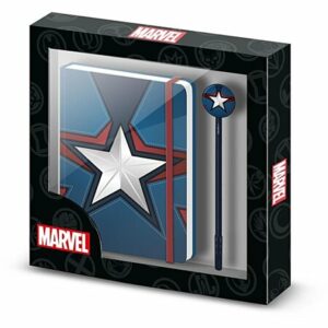 Set Box 1 Notebook + 1 Stylo Marvel : Captain America