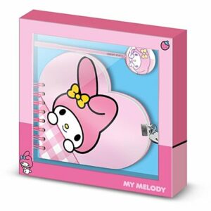 Set Box 1 Journal secret forme coeur + 1 Stylo Hello Kitty :  My Melody