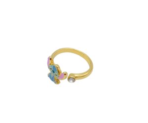 Bague ajustable en laiton émaillé Disney Lilo & Stitch : Stitch